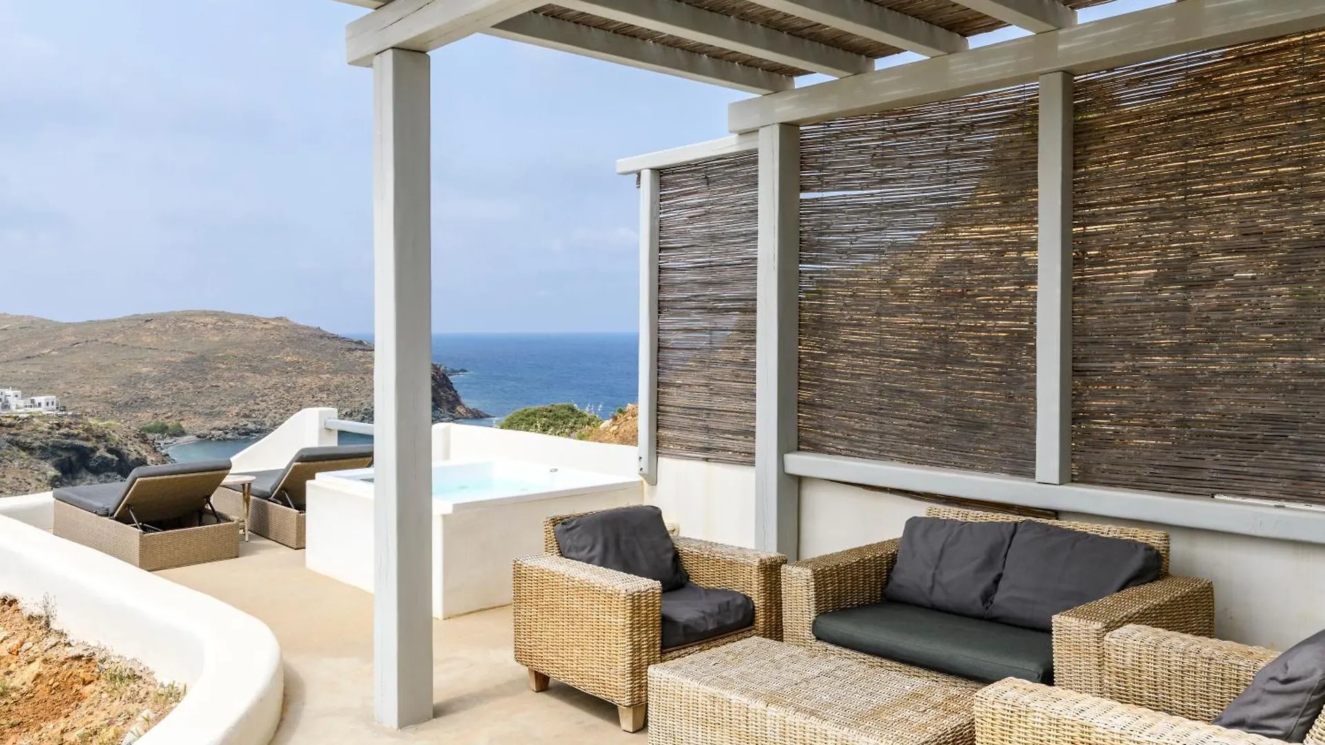 Sea Rock & Sky Private Mykonos Residence Merchia Beach