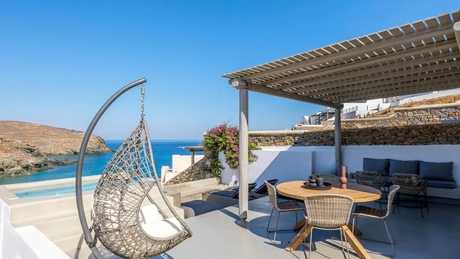 Sea Rock & Sky Private Mykonos Residence Merchia Beach