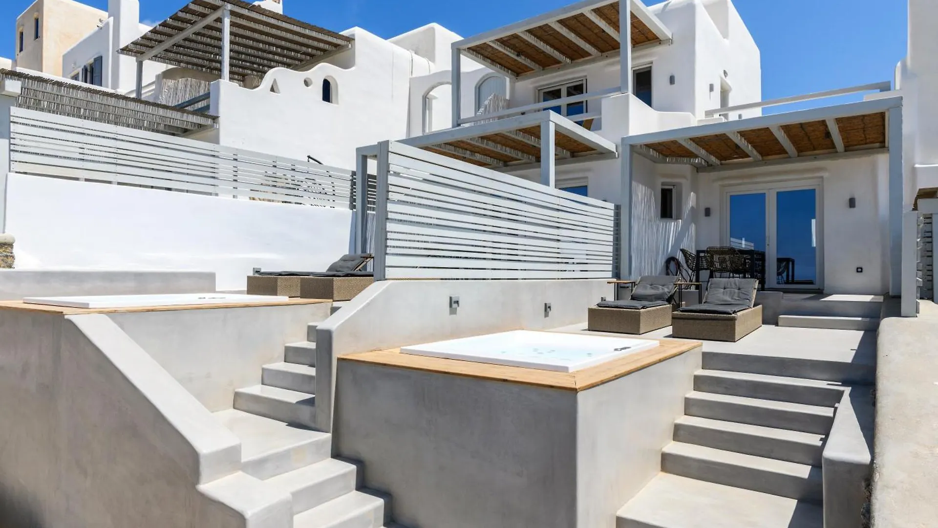 Sea Rock & Sky Private Mykonos Residence Merchia Beach Greece