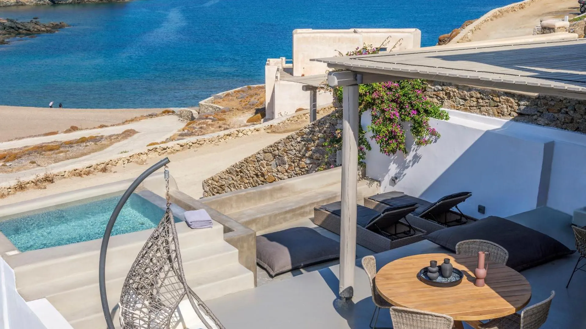 Sea Rock & Sky Private Mykonos Residence Merchia Beach 0*,
