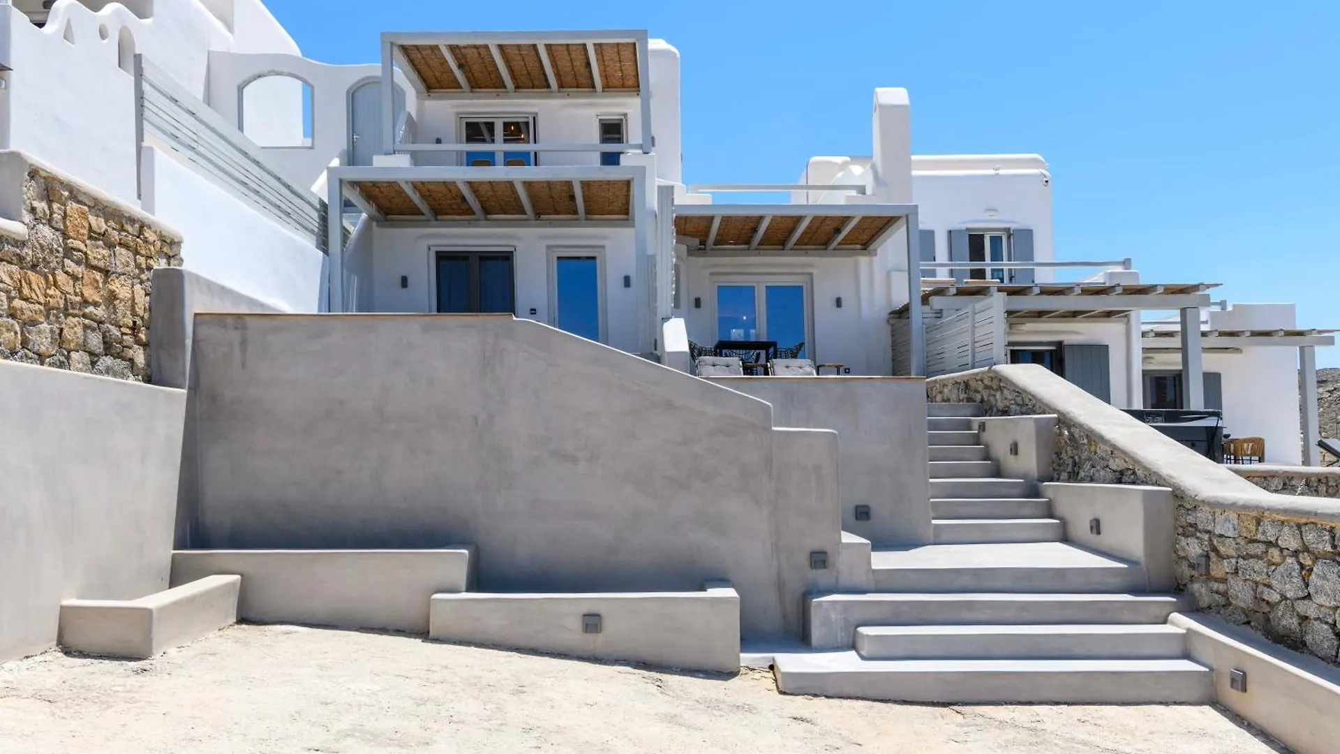 Sea Rock & Sky Private Mykonos Residence Merchia Beach Aparthotel