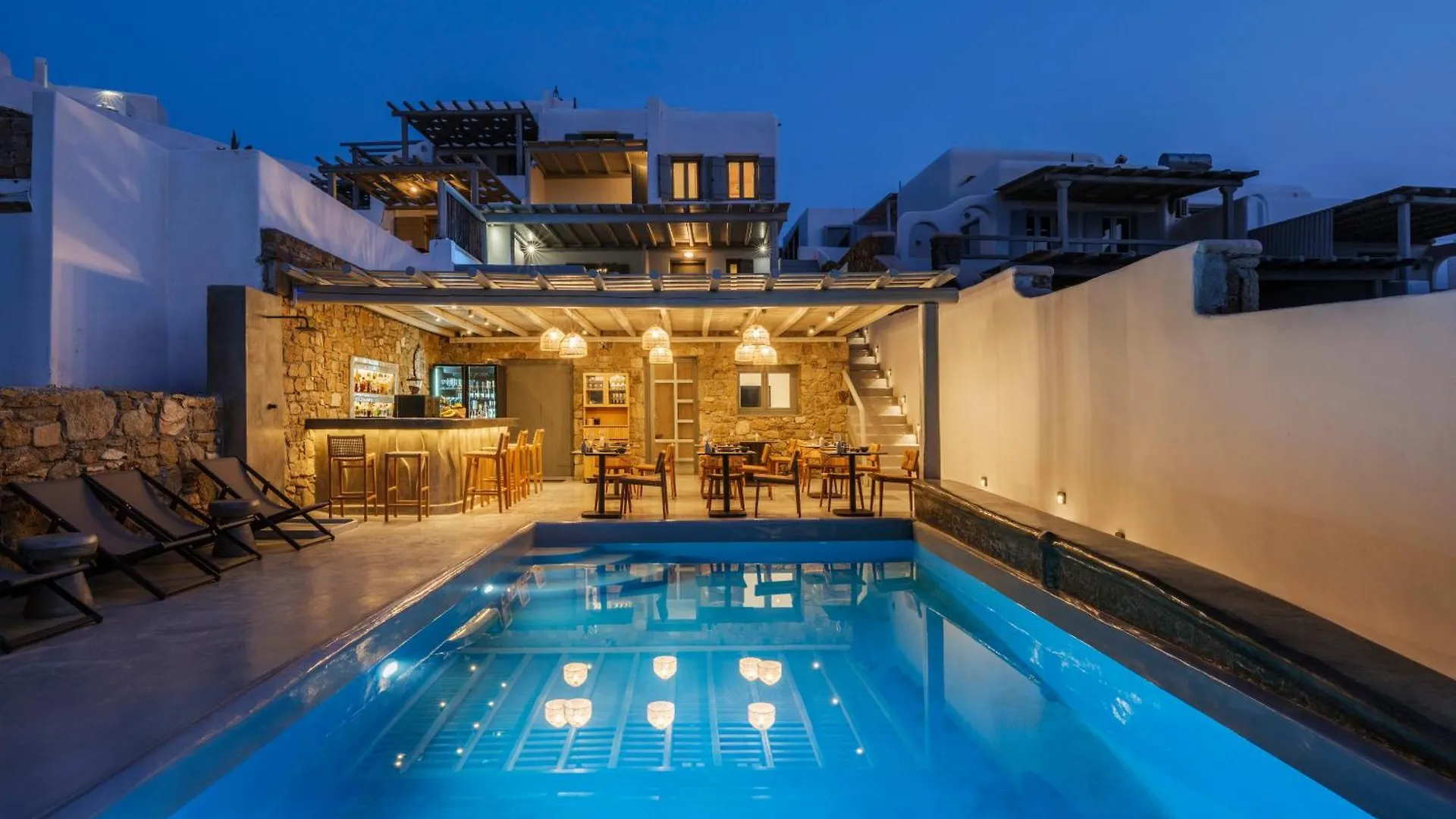 Sea Rock & Sky Private Mykonos Residence Merchia Beach 0*,