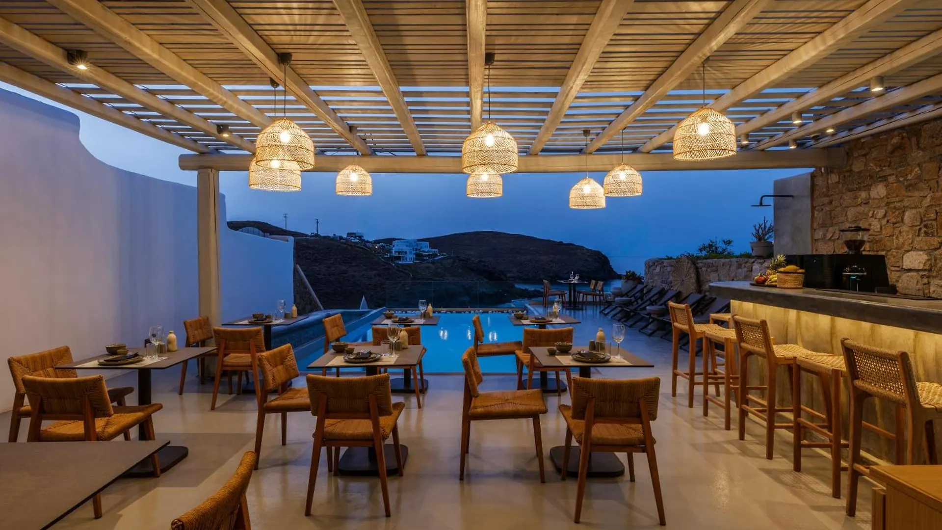 Sea Rock & Sky Private Mykonos Residence Merchia Beach 0*,
