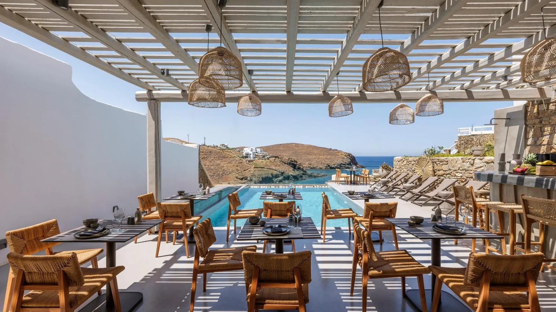 Sea Rock & Sky Private Mykonos Residence Merchia Beach 0*,