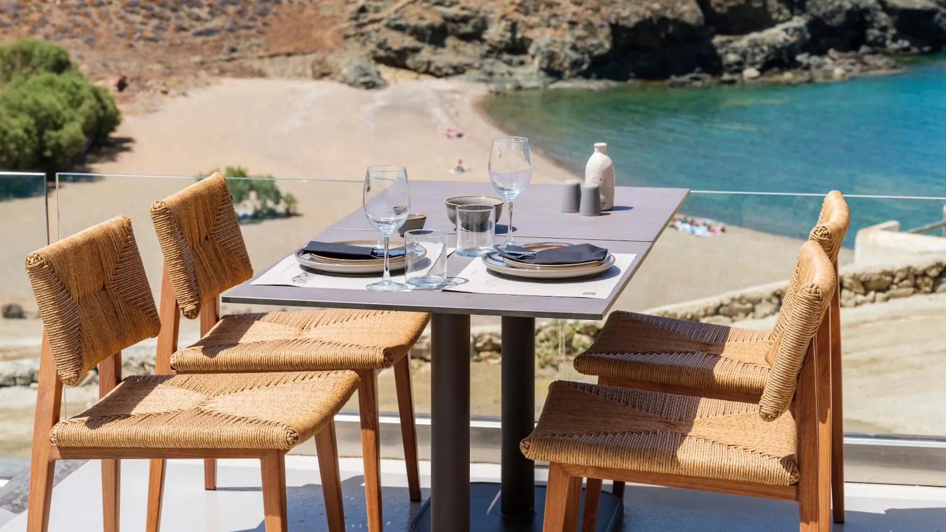 Sea Rock & Sky Private Mykonos Residence Merchia Beach Aparthotel