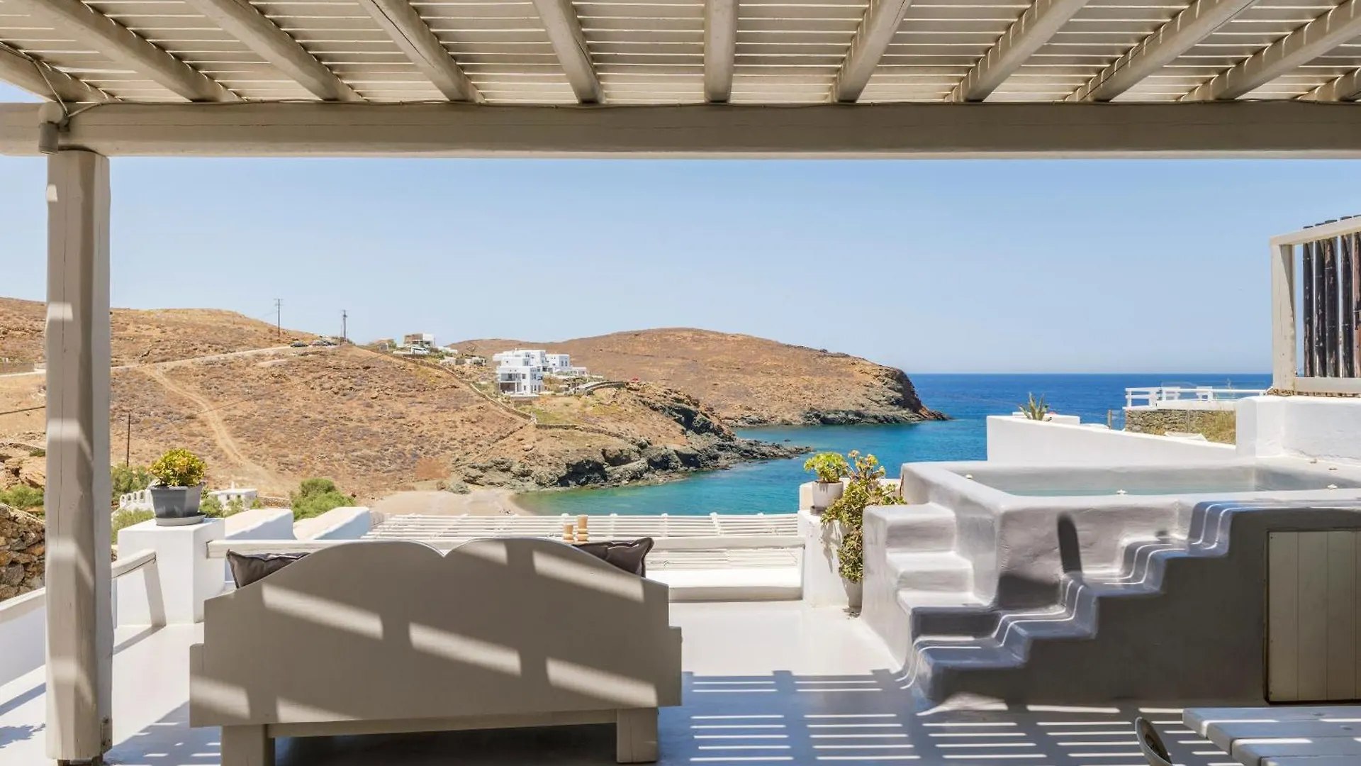Sea Rock & Sky Private Mykonos Residence Merchia Beach