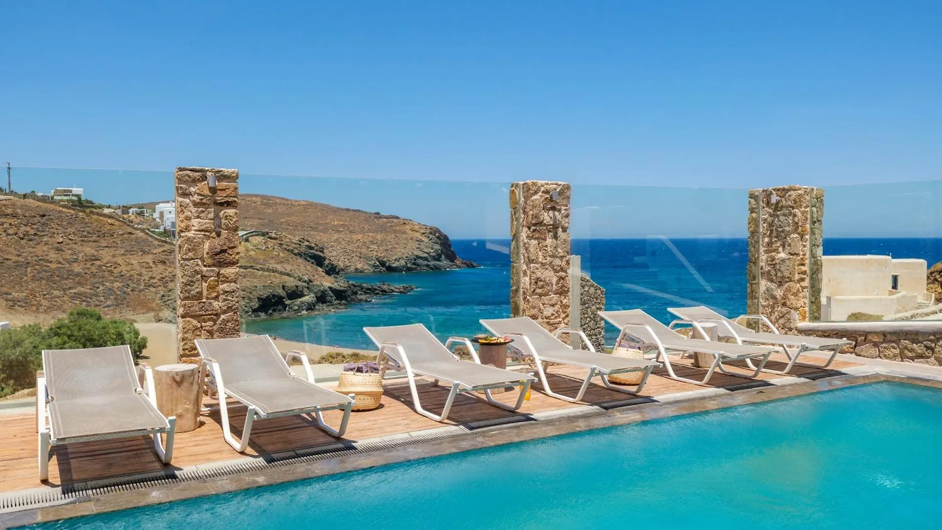 Sea Rock & Sky Private Mykonos Residence Merchia Beach
