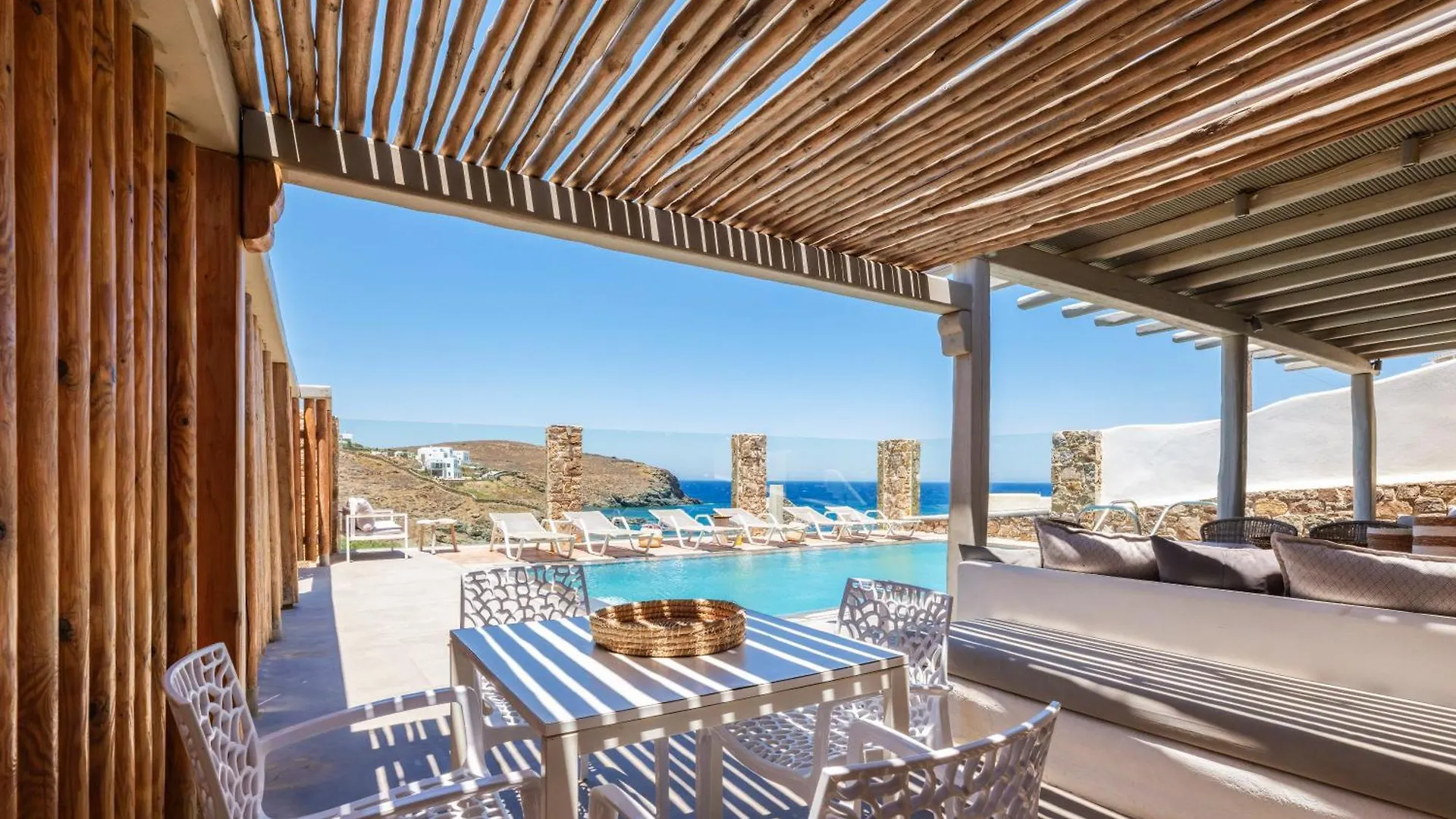 Sea Rock & Sky Private Mykonos Residence Merchia Beach Aparthotel