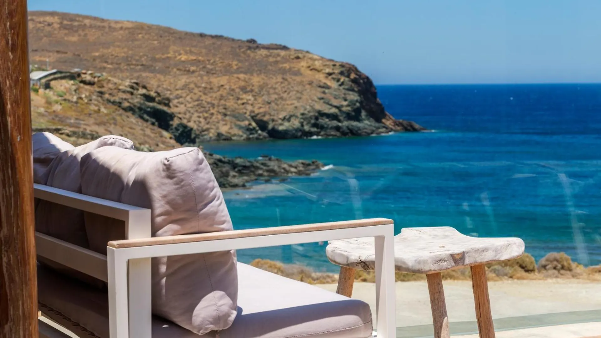 Sea Rock & Sky Private Mykonos Residence Merchia Beach Greece