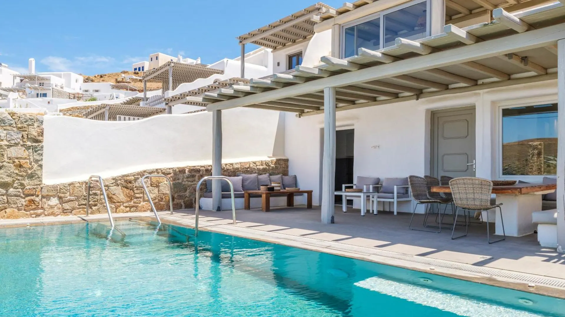 Sea Rock & Sky Private Mykonos Residence Merchia Beach Aparthotel